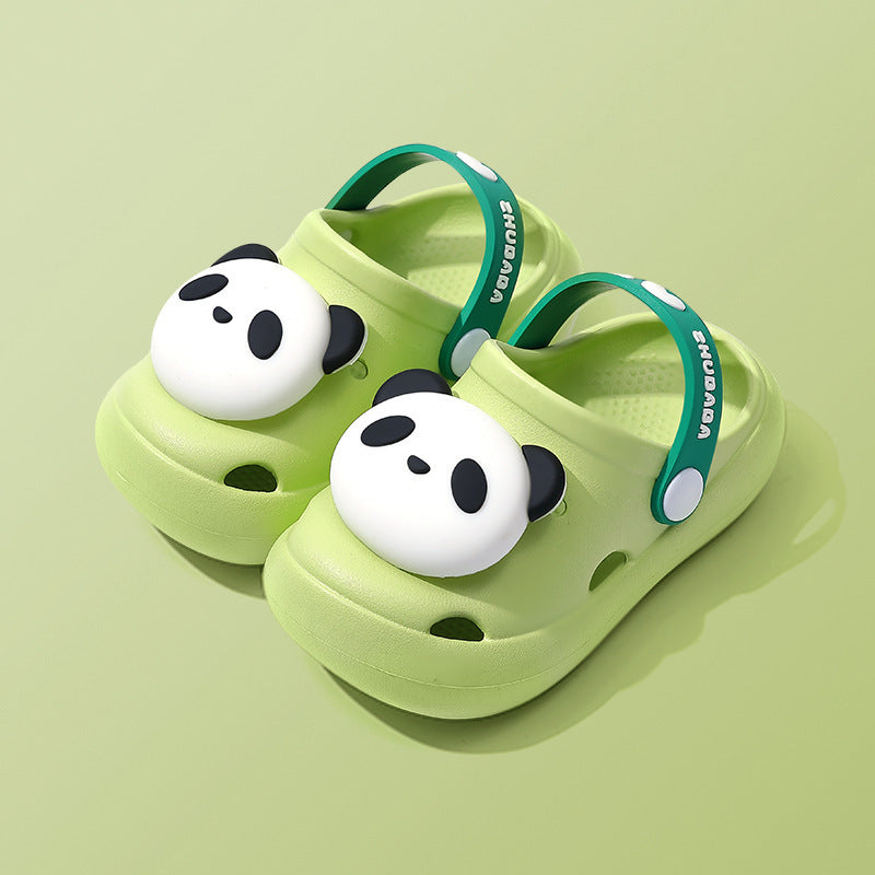 Children's Slippers Summer Cartoon Baby Soft Bottom Hole Shoes Boys And Girls Closed Toe Sandals