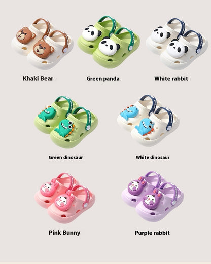 Children's Slippers Summer Cartoon Baby Soft Bottom Hole Shoes Boys And Girls Closed Toe Sandals