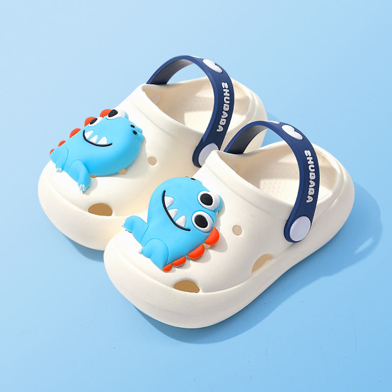 Children's Slippers Summer Cartoon Baby Soft Bottom Hole Shoes Boys And Girls Closed Toe Sandals