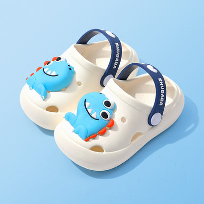 Children's Slippers Summer Cartoon Baby Soft Bottom Hole Shoes Boys And Girls Closed Toe Sandals