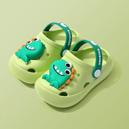 Children's Slippers Summer Cartoon Baby Soft Bottom Hole Shoes Boys And Girls Closed Toe Sandals