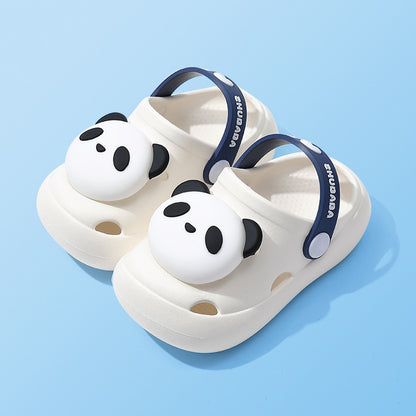 Children's Slippers Summer Cartoon Baby Soft Bottom Hole Shoes Boys And Girls Closed Toe Sandals